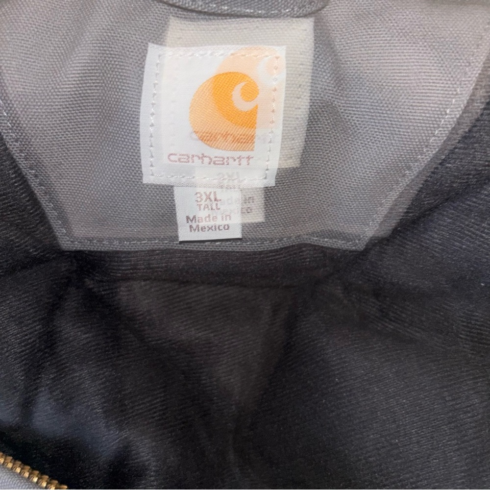 Carhartt Men's 3X Tall Gray Hooded Jacket nwt - Picture 6 of 8